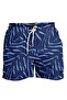 Large Size Water Repellent Digital Printed Men's Beach Sea Shorts Swimsuit - 273-Navy Blue - 4