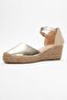 Aldea Gold Genuine Leather Women's Wedge Heel Sandals - 4