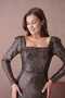 Square Neck Sequined Evening Dress - 2