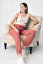 Cotton Corded Women's Pajama Bottoms with Elastic Legs - 3