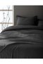 Mona King Size Mikrofaser-Bettbezug-Set, elastisch, Anthrazit - 2