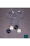 4 Bulk Navy Blue-Cream (215) Silk Thread Wrapping Fund Tulle Double Curtain Ceiling Binding Accessory