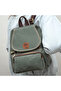 Design 04 Canvas - Leather Women's Khaki Backpack - 5