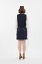 Blue White Women's Jean Skirt Above Knee High Waist Slim Fit - 7