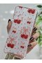 Transparent Phone Case with Cherry and Tiny Hearts Pattern Compatible with Samsung Galaxy A32 - 3