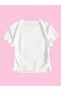 Women's White Lucky Girl Printed Crew Neck Tight Crop Tshirt - 3