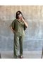 Khaki Gabardine Casual Shirt and Pants Set - 7102 - 2