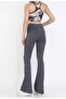 Smoked High Waist Belted Spanish Wide Leg Scuba Crepe Fabric Leggings - 2