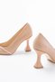 K-10 Nut Daily Spiral Stone Heeled Women's Shoes - 5