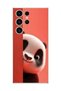 Samsung Galaxy S23 Ultra Compatible Transparent Case 4 Plush Panda Design