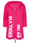Large Size Hooded Long Sleeve Letter Printed Pocketless Cardigan 303983 - 6