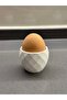 Set of 3 Modern Patterned Egg Cups White - 3