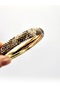 Metal Crystal Inlaised Stone Leopard Print Women's Bracelet - 2
