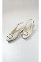 Klara 3021 Women's Ballerinas - Open Heeled Buckle Stylish Daily and Evening Shoes - 8
