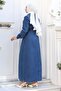 Elastic Waist Jeans Ferace Light Blue 19228 - 4