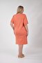 210105 Women's Crew Neck Dress with Pockets Orange - 2
