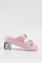 Women's Pink Stone Accessory Eva Slippers 3cm Byndevcbt01 - 6