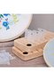 Wooden Walnut Wood Muline Stand Magnet Holder and 20 Pieces Pvc Muline Wrapping Card Gift - 2
