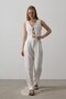 Shilsee Women's White Front Tie Lined Vest - 2