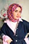 Red Purple Gray Mixed Pattern Tivil Silk Scarf Ist 11424 - 74 - 2