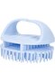 Silicone Bristle Scalp Brush for Men Women Easy to Hold Scalp Scrub for Hair Blue