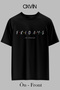 Fridays Printed Parody Oversize Unisex T-Shirt (Loose Fit)