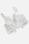 Lirio Shiny Stone Detailed Micro Bustier Panty Set - Padded - Lacy -2716- Ecru - 5