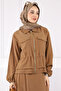 Brown Jacket Skirt Suit - 4