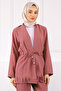 Rose Waist Drawstring Jacket Trousers Suit - 4