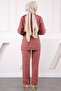 Rose Waist Drawstring Jacket Trousers Suit - 3