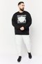 Men Sportswear Fit Long Sleeve Basketball Sweatshirt, Black - 2