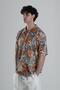 Orange Leaf Patterned Shirt - 2