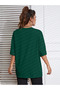 Unisex I'M Not Short Penguin Printed Relaxed Fit Green T-Shirt - 3