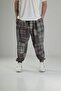 Men's Green Plaid Patterned Pleated Half Baggy Trousers Coc1847
