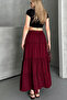 Basic Lined Pleated Women's Long Skirt Black - 6