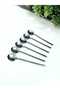 6 Pieces Yetkin Destino 18/10 Round Stainless Steel Dessert Ice Cream Cake Spoon