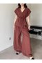 Tile Belted Palazzo Linen Set