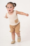 Baby Kids Camel Cotton Shorts 2-Piece Set Trend Fashion Bottom Top Set - 3