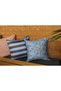 Bohemian Vintage Themed Blue and Coffee Color 2-Piece Modern Living Room Balcony Set Pillow Cushion Cover 43X43 cm