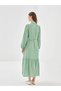 Lcw Modest Green Floral Women's Shirt Dress - 4