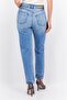 Women Mom Fit Washed No Stretch Jeans, Blue - 3