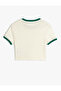 Beige Crop T-Shirt - 2