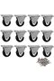 Hub's Gadget 25mm/1-inch Dia. Wheel, Heavy Duty Caster Wheels Fixed /12 Pack, Black - 2