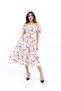 New Season Poplin Fabric Patterned Off-the-shoulder Short Sleeve Summer Dress 5525