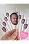 2 Pieces of Bachelorette Party Special Party Bride to Be Straws and 2 Pieces of Photo Toothpick Ornaments