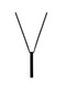 Men's Chain, Rectangular Pendant, Black
