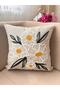 Bohemian Punch Embroidered Linen Throw Pillow Cover Set of 2 - 43X43 cm - 3