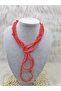 Red Pomegranate Flower Beaded Wrap Around Long Necklace Bohemian Necklace - 5