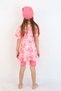 Girl's Crew Neck Skirted Swimsuit and Leggings Bonnet Included. - 2