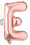 Foil Balloon Letter E Helium Balloon 100 cm Rose Color - Letter E Balloon - Letter Foil Balloon - 40 Inch